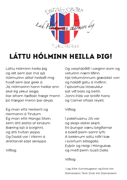 Textinn við lagið Láttu Hólminn heilla þig